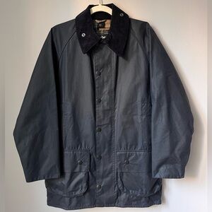 Barbour Beaufort Waxed Jacket Navy